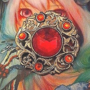 Vintage fuchsia brooch